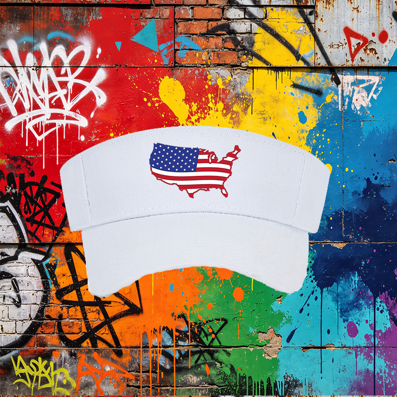Unisex Classic Mesh Back Hat with USA Map Flag Print - Lightweight Breathable Sun Protection Cap for Outdoor Activities, Perfect for Men and Women Enjoying Hiking, Fishing, Camping, and Travel Adventures