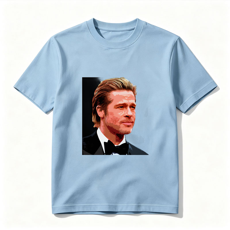 Brad Pitt in a Tuxedo Portrait - Tee