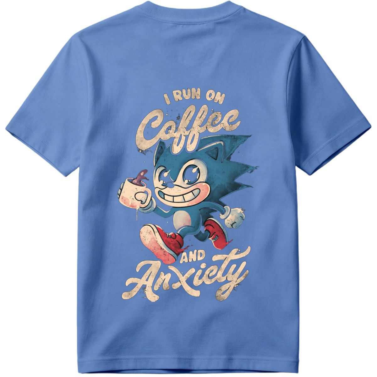 Sonic the Hedgehog: I Run on Coffee and Anxiety - Tee