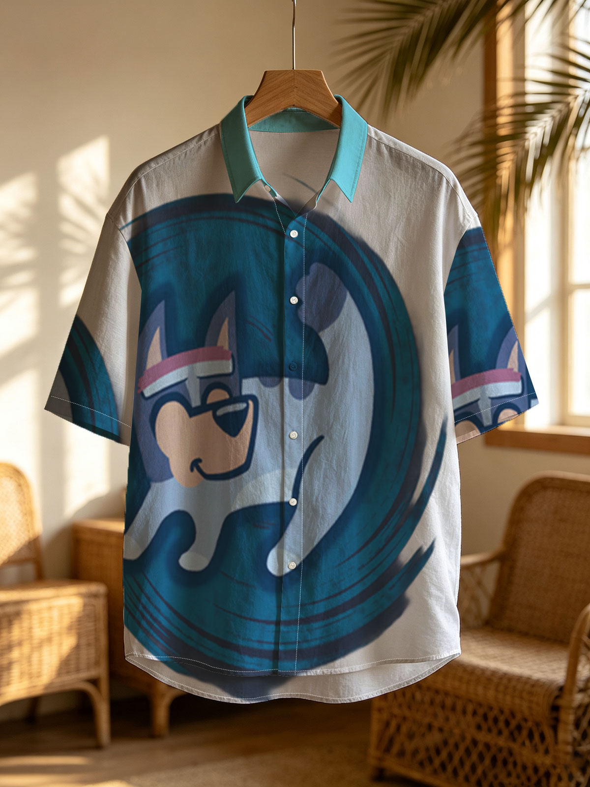 Bluey in a Swirling Blue Circle -  Shirt