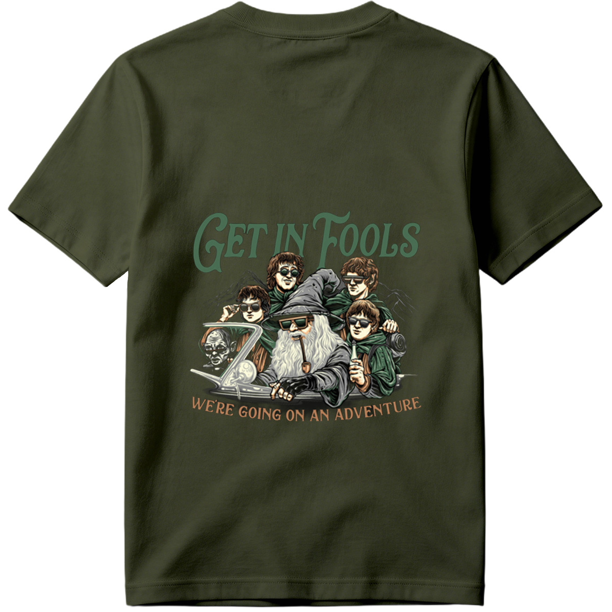 The Lord of the Rings: Frodo, Sam, Merry, Pippin, and Gandalf with a Modern Twist - Tee
