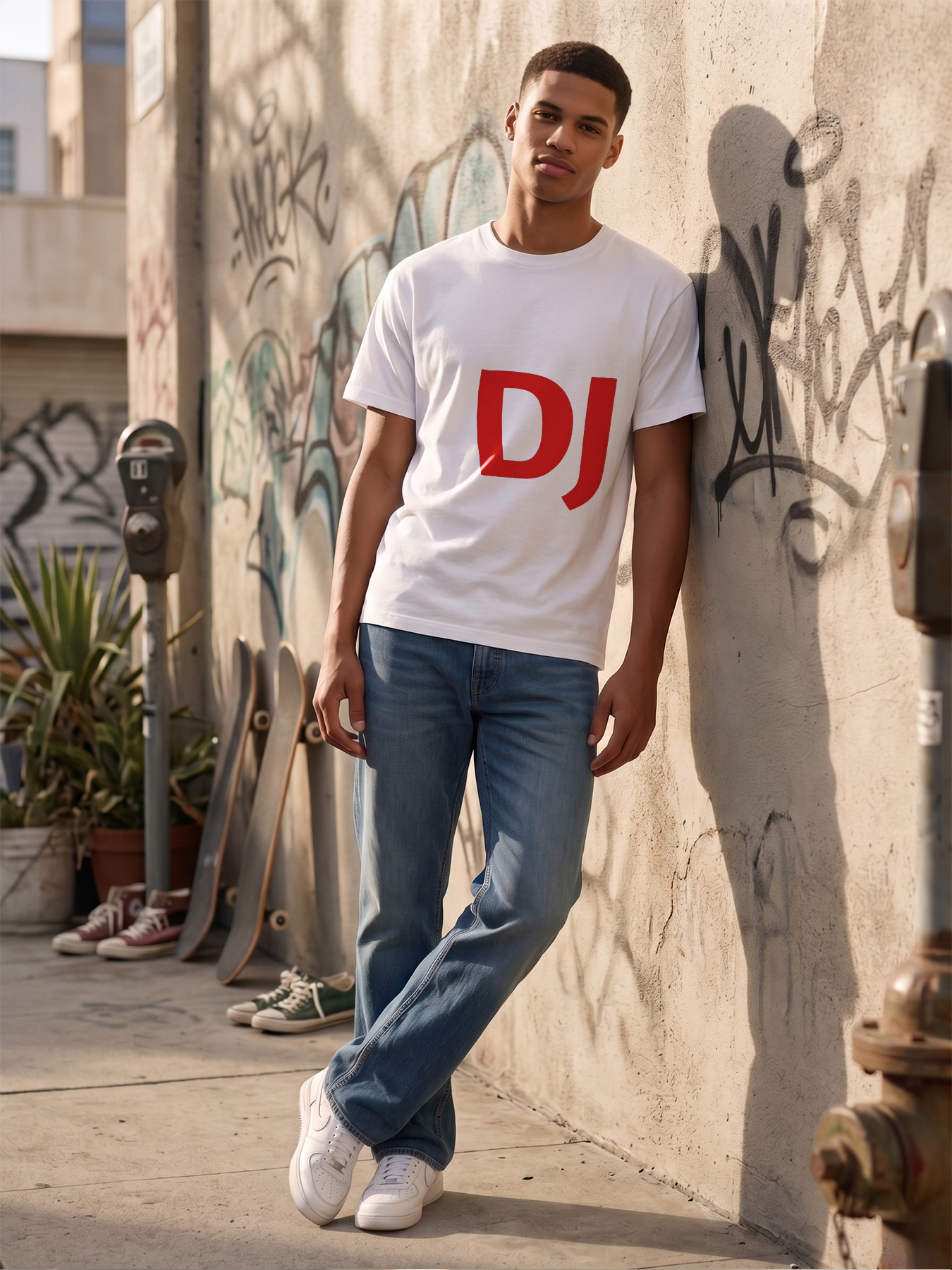 Men's Pioneer Pro DJ Print T-Shirt Casual Round Neck Summer Lightweight Breathable Short Sleeve Tee for Music Lovers and DJs