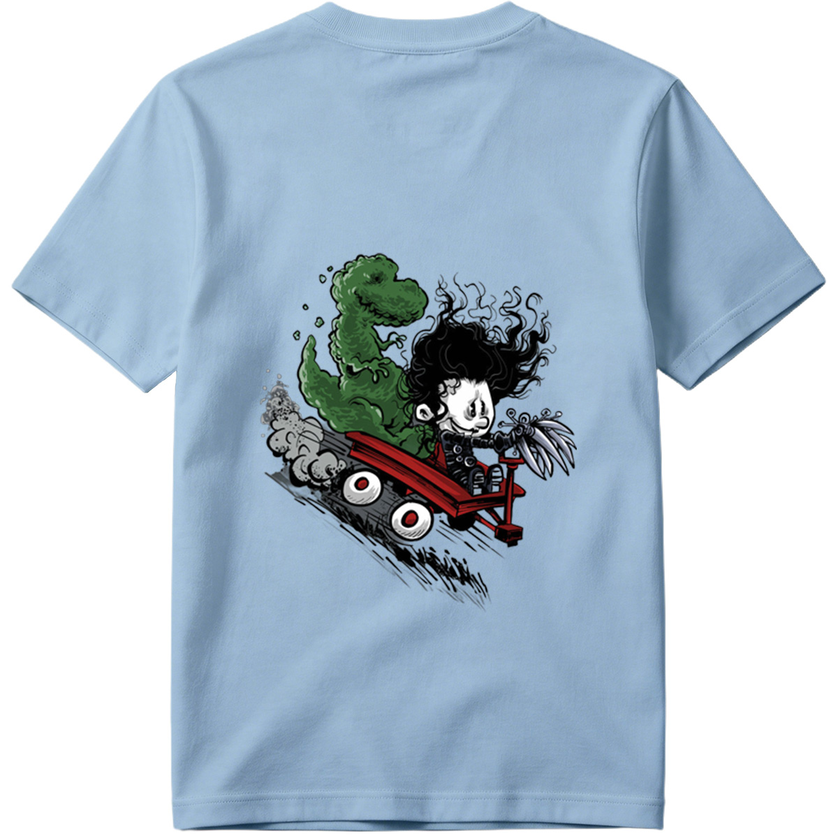 Coraline and the Green Monster in a Red Cart - Tee