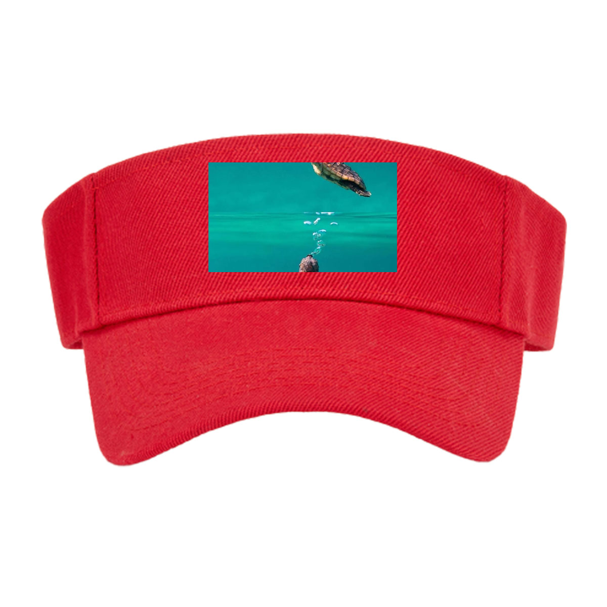 Sea turtles swimming above and below water surface -  Visor cap