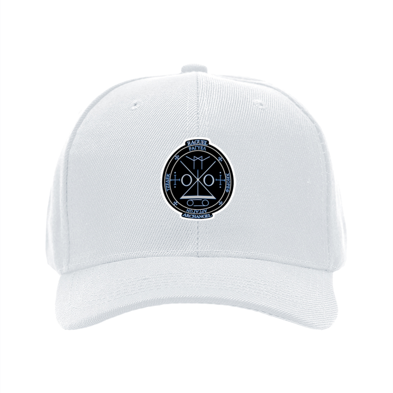 1pc New Baseball Cap with Archangel Raguel Symbol Print Unisex Adjustable Hat for Outdoor Activities and Casual Wear Suitable for Adults Who Love Mystical and Spiritual Designs