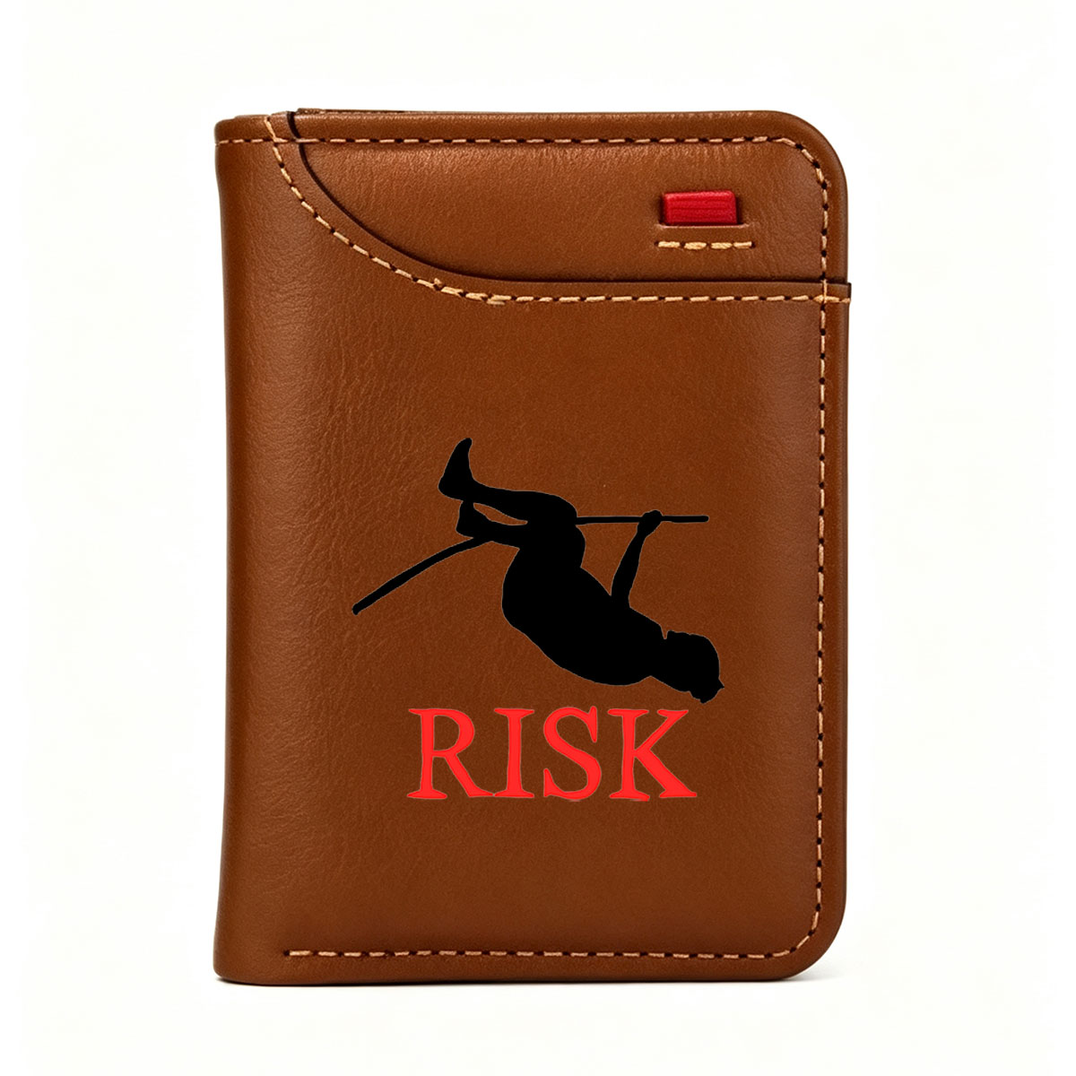 Risk: Pole Vault Silhouette - Vertical Style Wallet