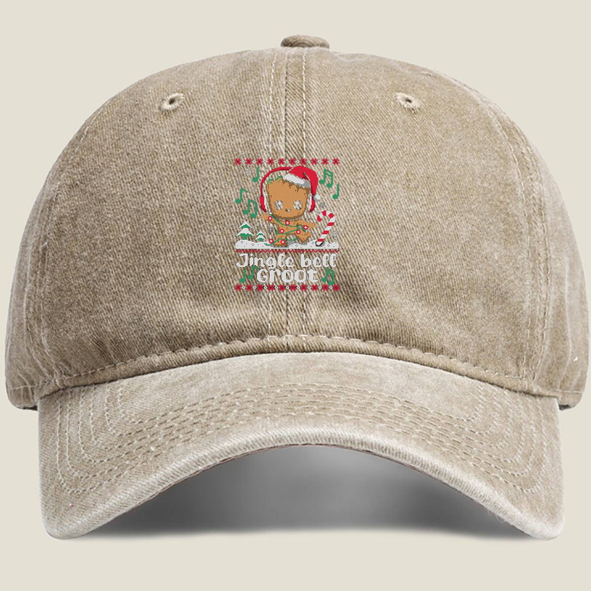Jingle Bell Groot - Washed Denim - Baseball Cap