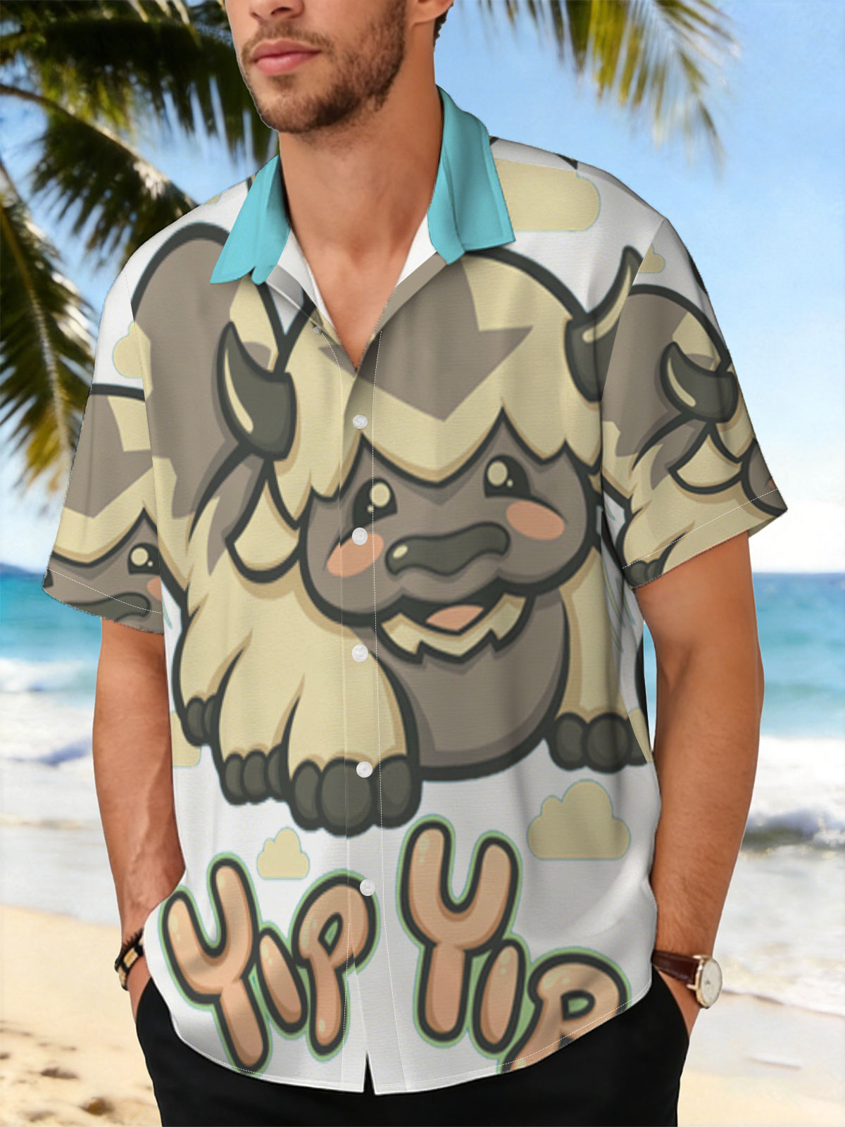 Yip Yip: A Cute Buffalo with a Bunny on Its Back -  Shirt