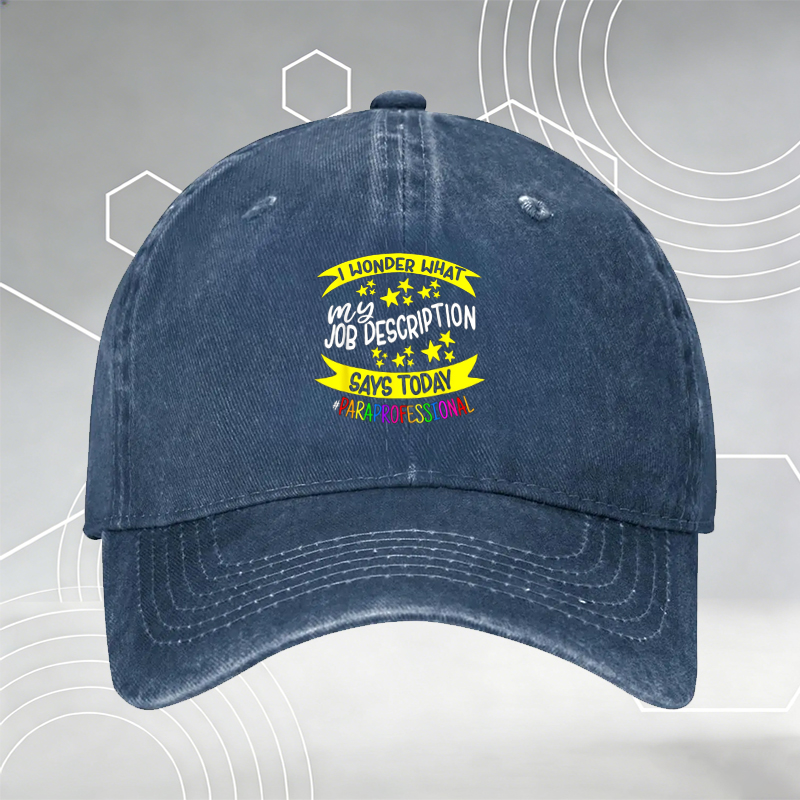 New School Social Worker Baseball Cap with Fun Graphic Print and Slogan 