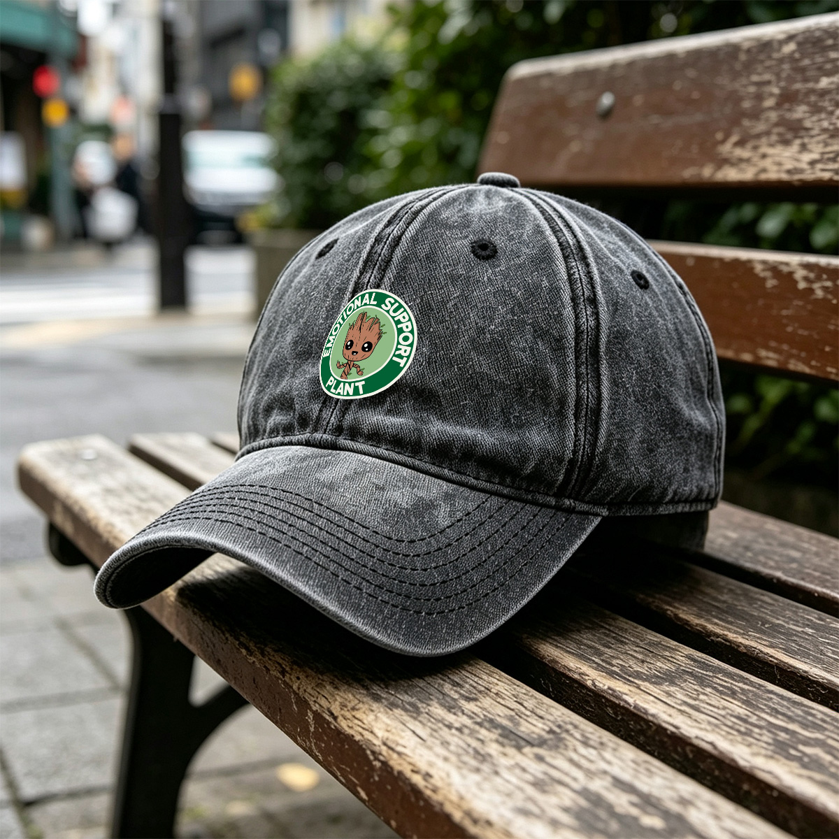 Guardians of the Galaxy: Groot Emotional Support Plant - Washed Denim - Baseball Cap