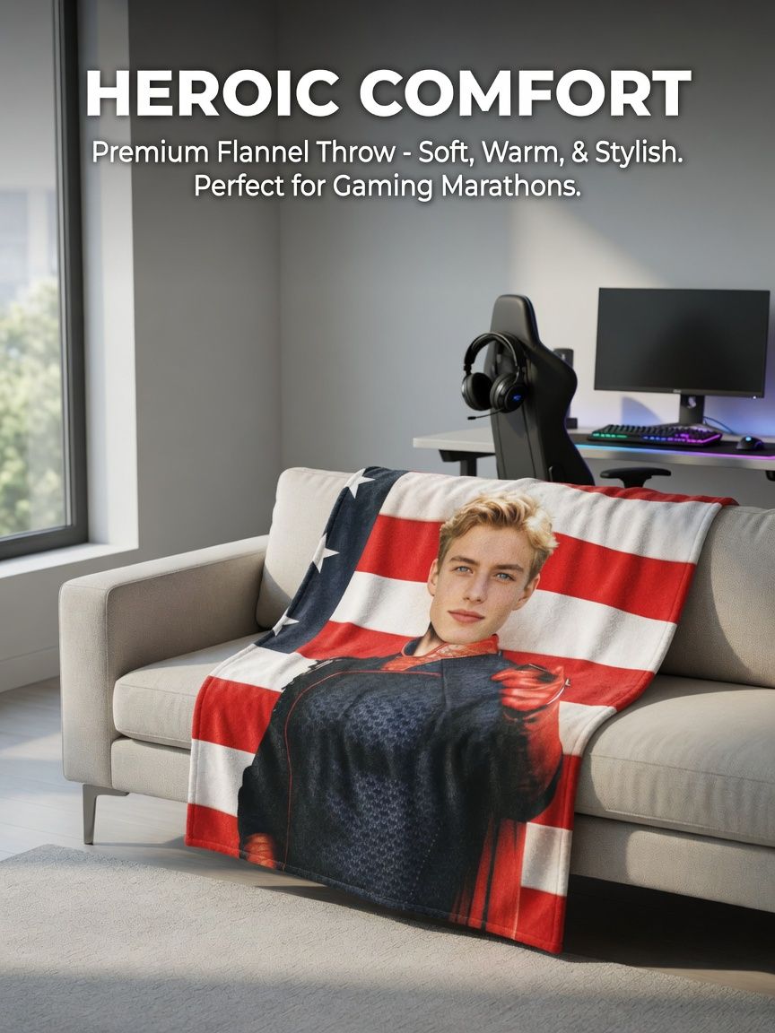 Custom Photo Blanket Personalized Superhero Face Art Throw, Ultra Soft Flannel Fleece Bed Couch Cozy Personalized Gift