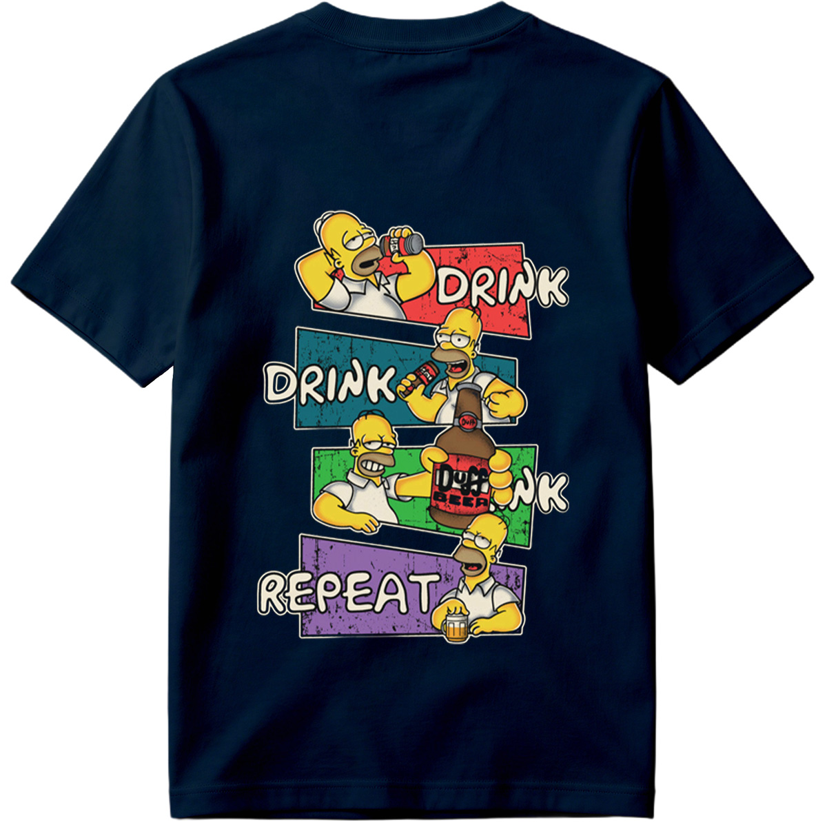 The Simpsons Homer Drink Duff Beer Repeat - Tee
