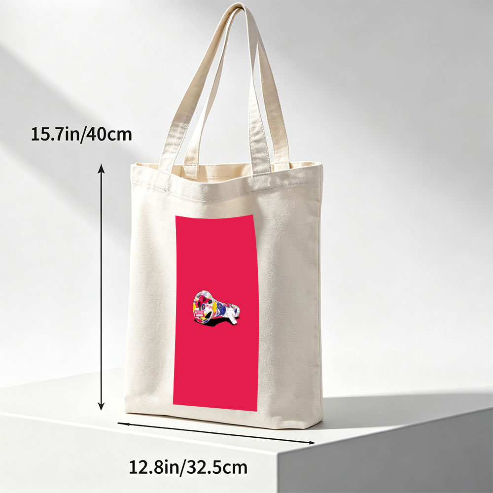 Kiwibank Megaphone on Red Background - Canvas tote bags
