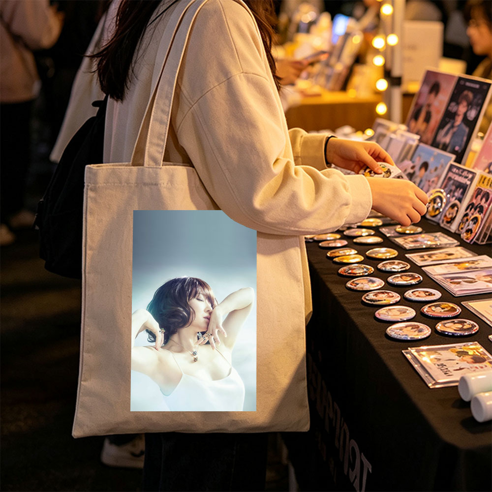 Ayumi Hamasaki in Elegant Pose with Jewelry and Soft Lighting - Canvas tote bags