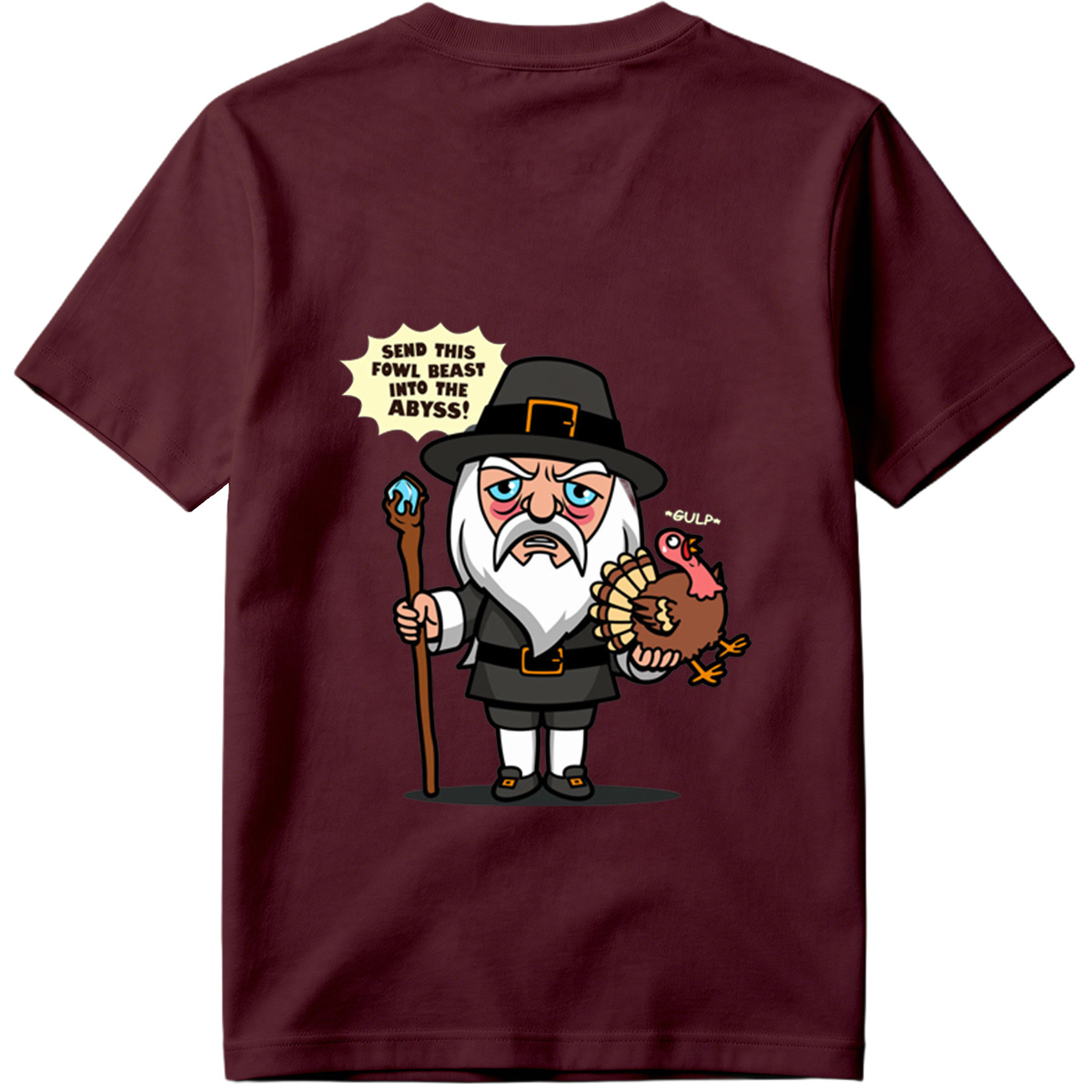 Pilgrim Wizard and Turkey - Tee
