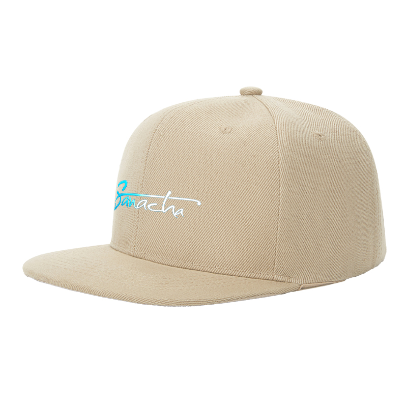Flat Brim Baseball Cap Sanacha Logo Print Streetwear Underground Skate Style for Basketball Court Skate Park Urban Lifestyle Hip Hop Riders and Streetwear Enthusiasts