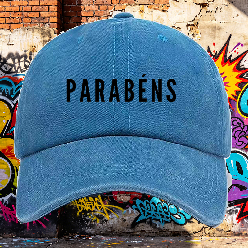 Men's Printed Washed Cap with 