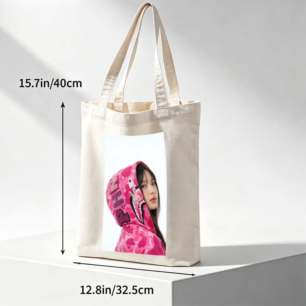 Lisa Blackpink Pink Camo Hoodie Fashion Portrait - Canvas tote bags