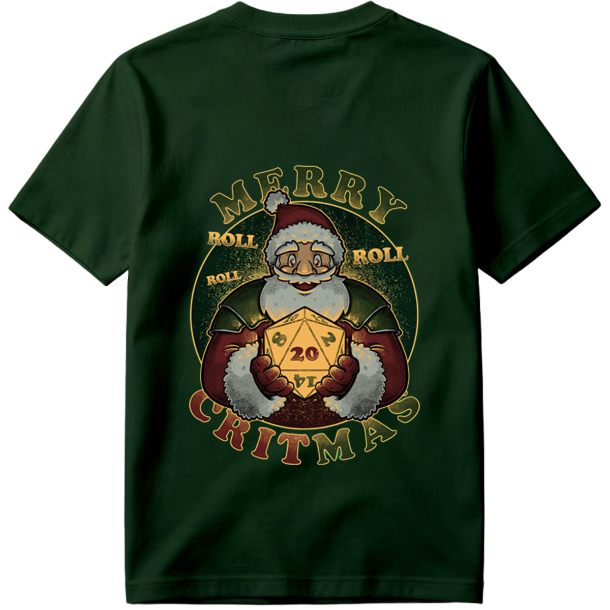 Merry Rollmas: Santa with D20 - Tee