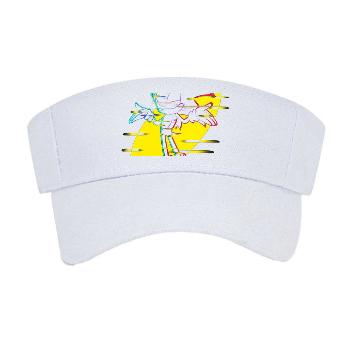 Sonic the Hedgehog in Neon Glitch Art Style -  Visor cap