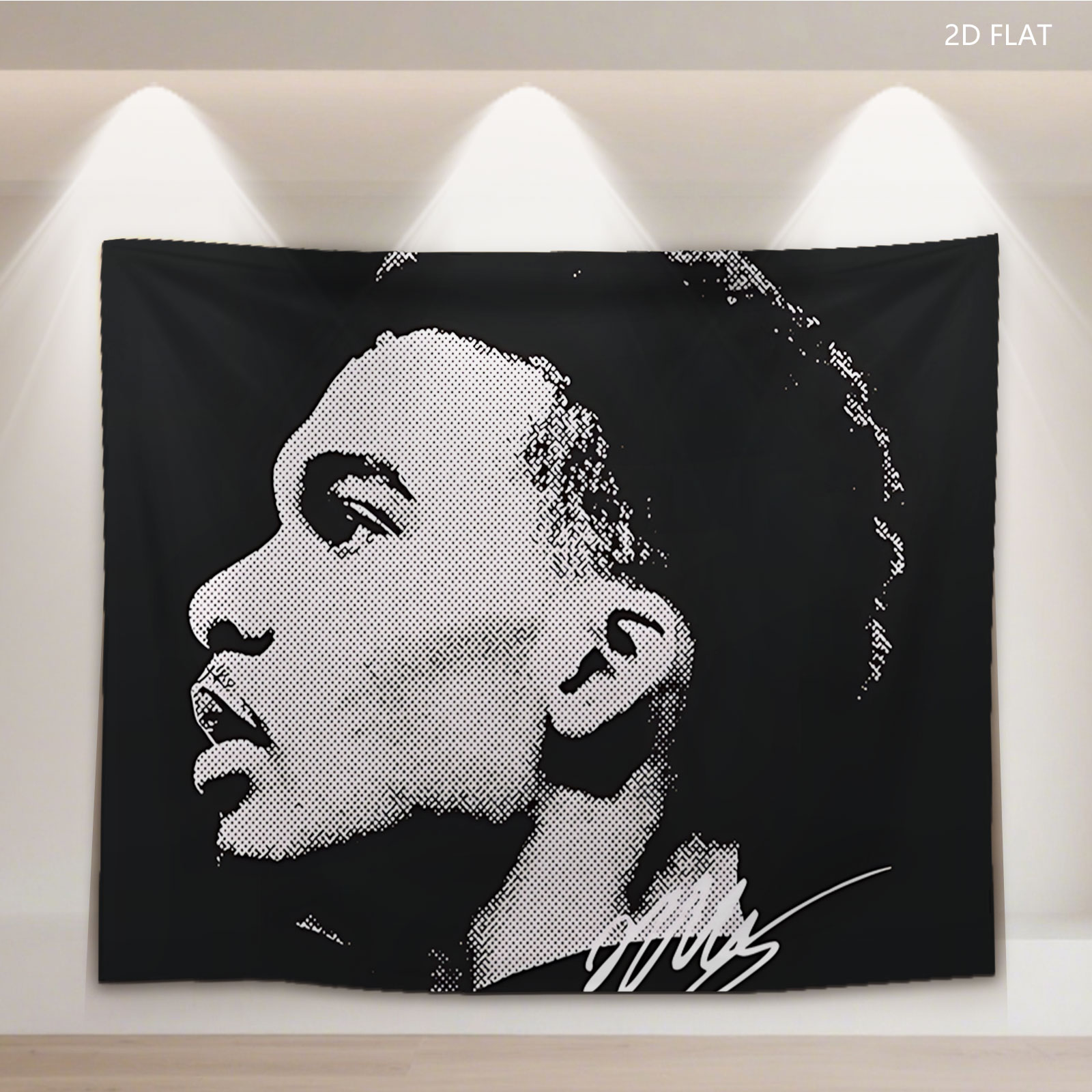 J. Cole Portrait in Halftone Style - Tapestry
