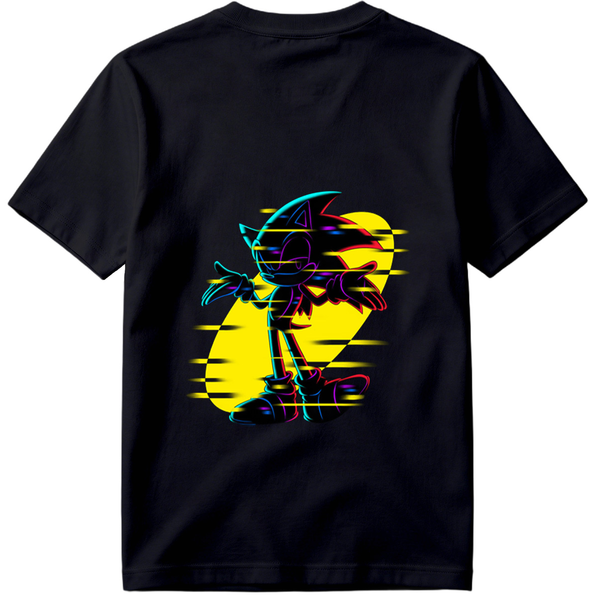 Sonic the Hedgehog: Neon Glitch Art - Tee