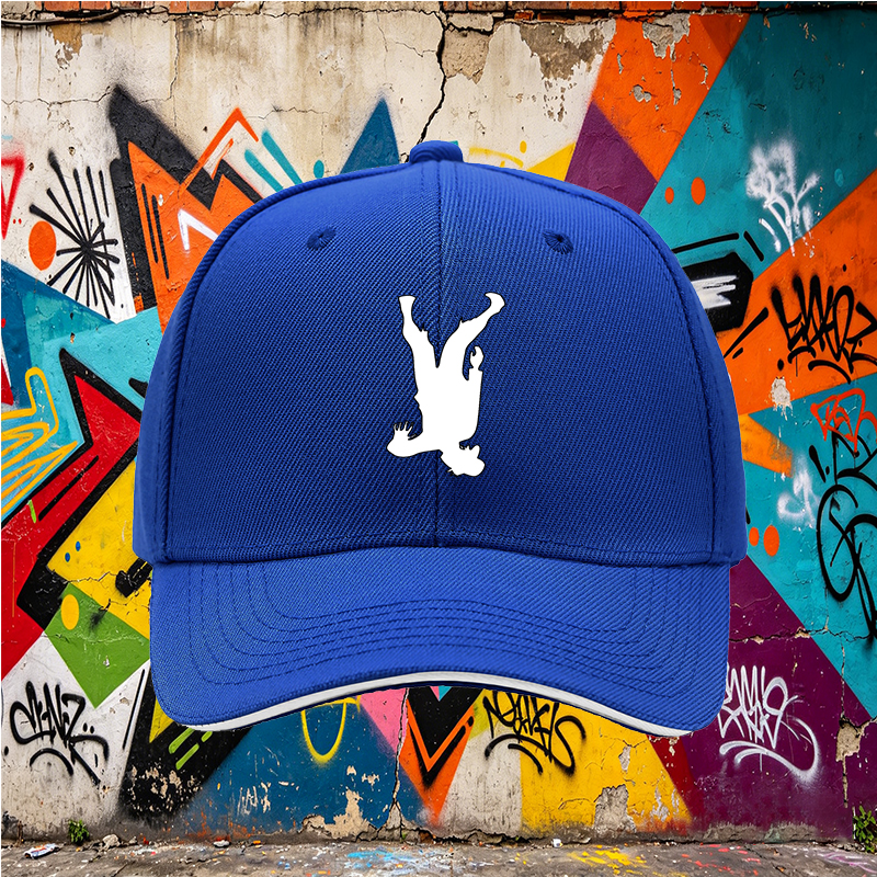 Unisex Classic Sandwich Hat with Zombie Silhouette Print - Perfect for Halloween, Outdoor Events, and Casual Wear - Ideal for Adults Who Love Horror Themes and Unique Fashion Statements