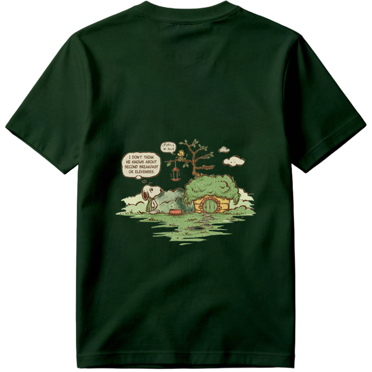 Snoopy and Woodstock in a Hobbit Hole - Tee