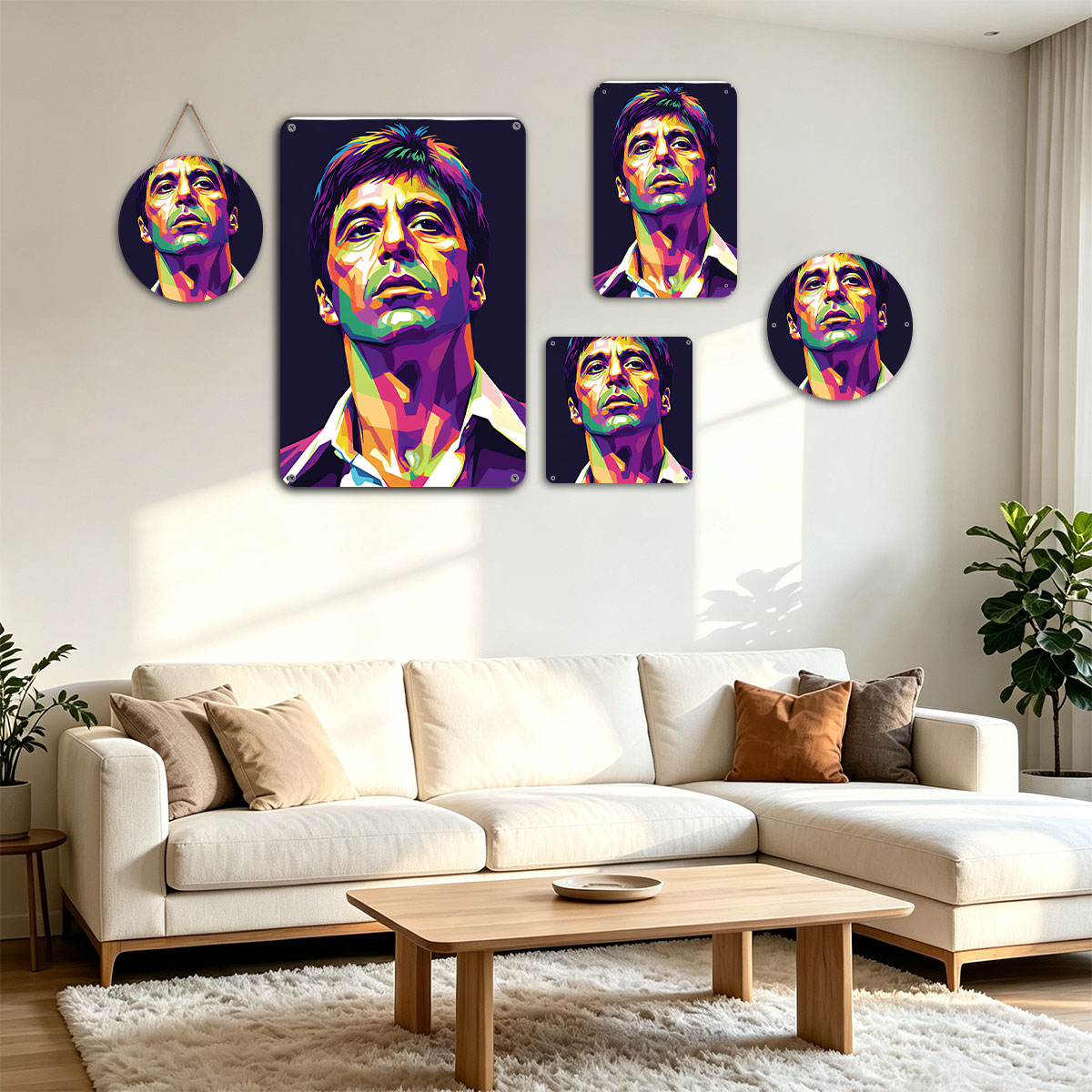 Colorful Portrait of a Man in Pop Art Style - painting