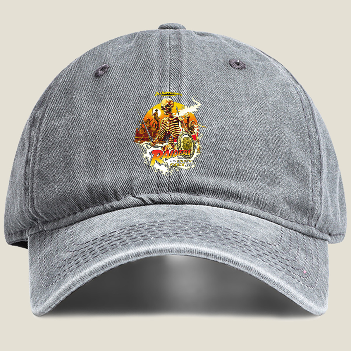 Raiders of the Golden Fleece: Skeleton Warriors and Mythic Adventure - Washed Denim - Baseball Cap