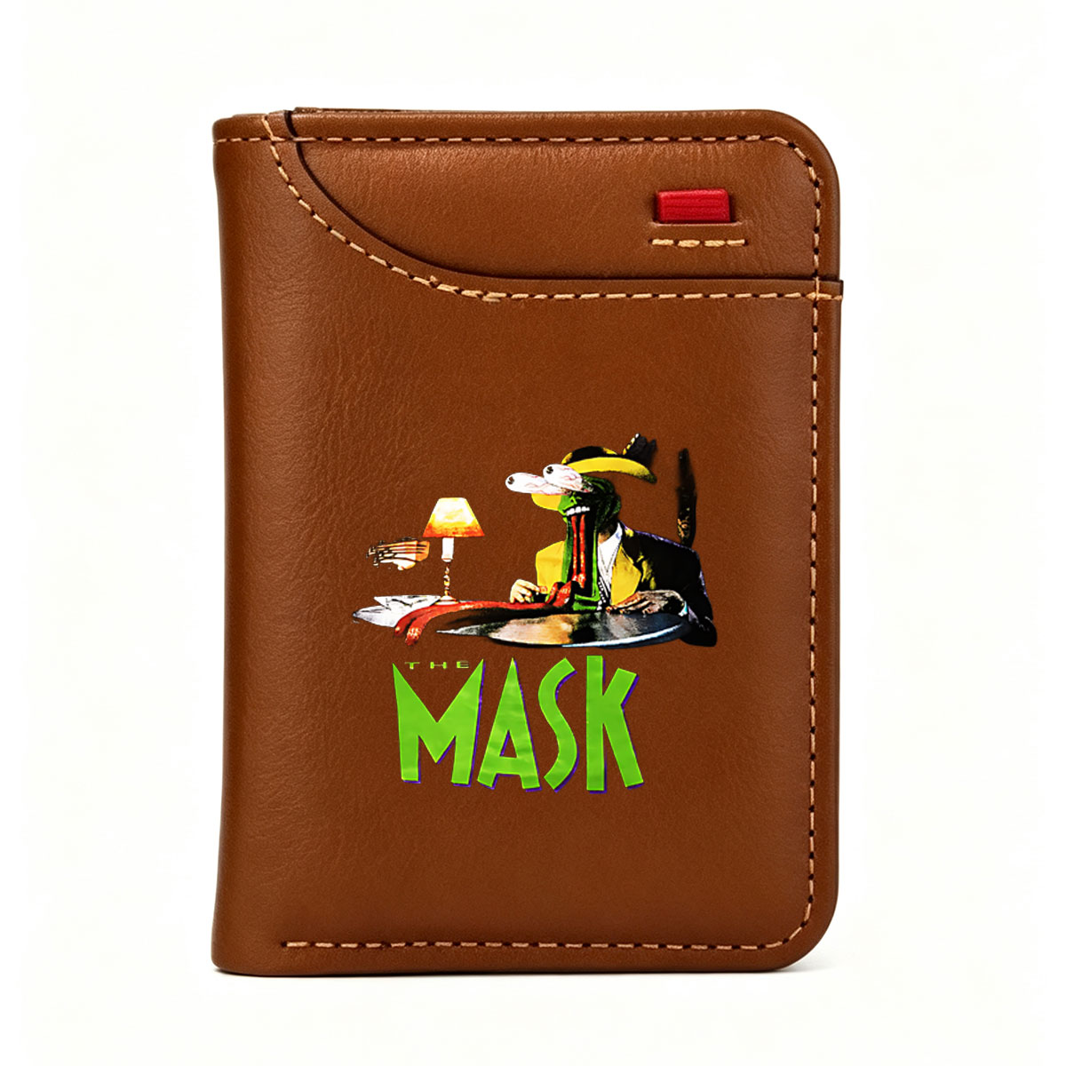 The Mask: Jim Carrey as Stanley Ipkiss, Transforming into the Green-Faced Mask Character - Vertical Style Wallet
