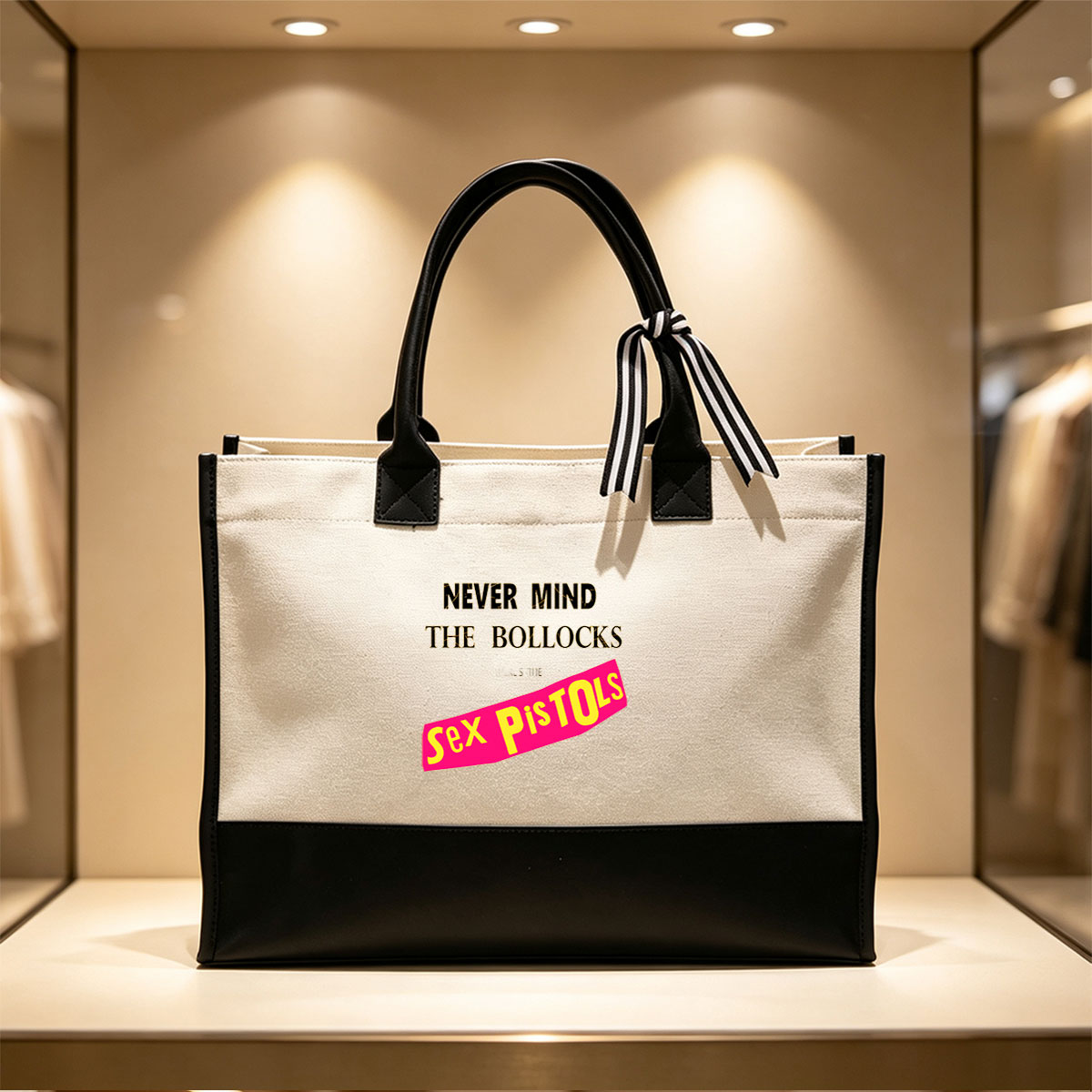 Sex Pistols - Never Mind the Bollocks - Canvas patchwork gift tote bag