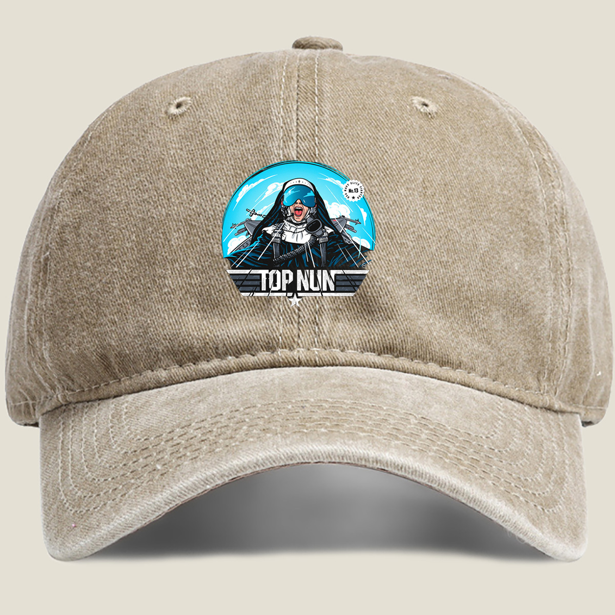 Top Nun: Navy Elite No.13 - Washed Denim - Baseball Cap