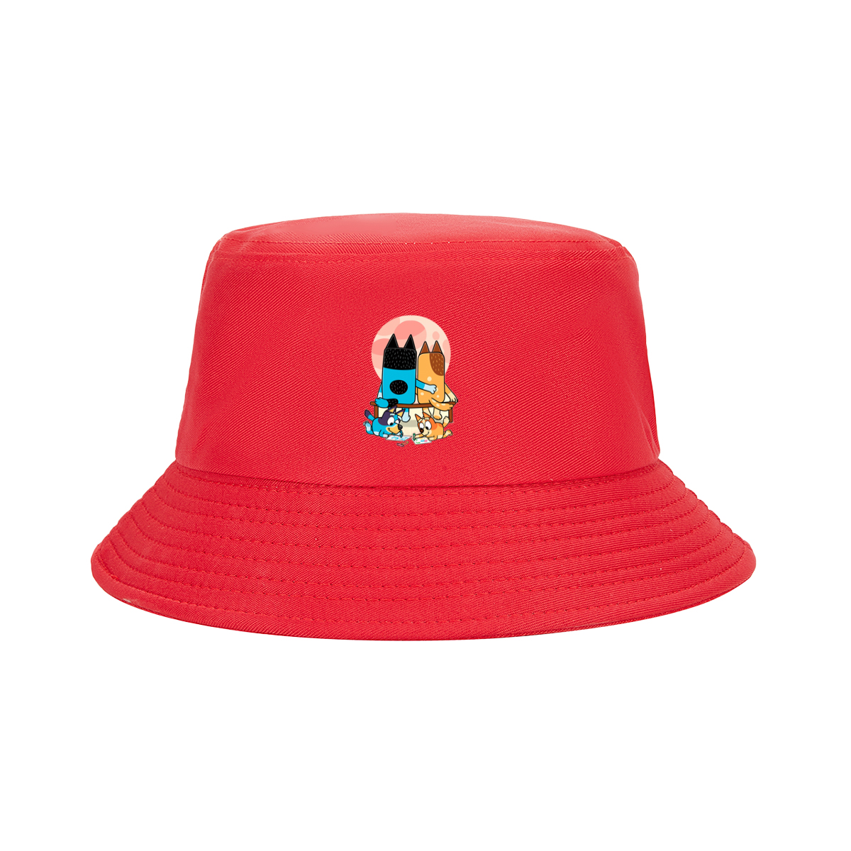 Bluey and Bingo Drawing with - Fisherman's Hat