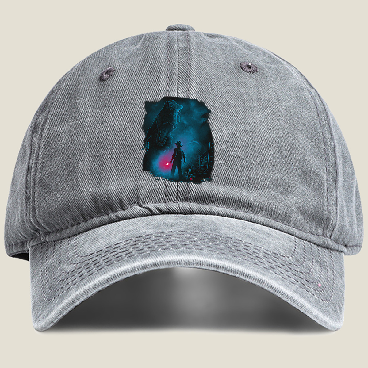 Jurassic Park: Indominus Rex and the Hunter - Washed Denim - Baseball Cap