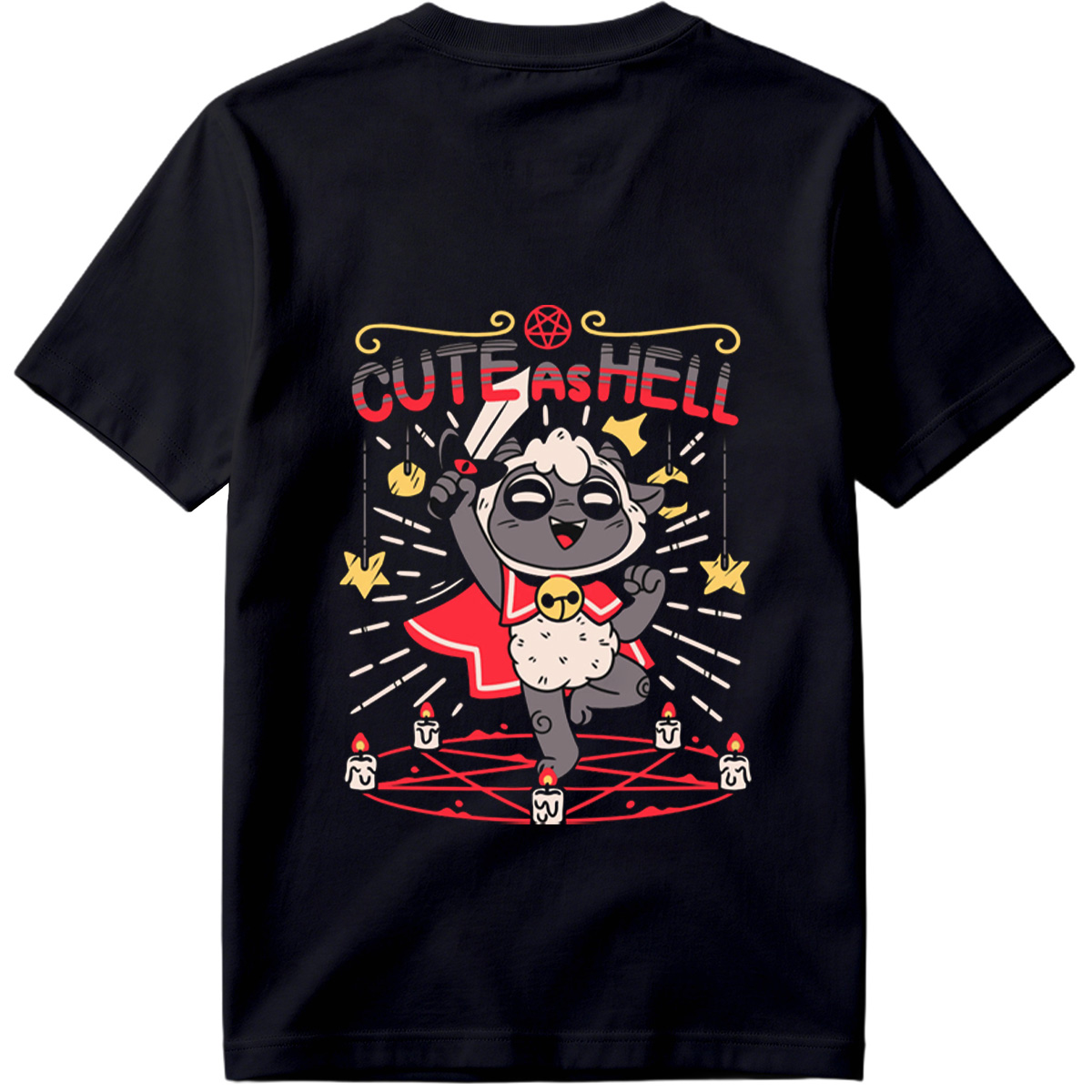Cute as Hell: Devilish Sheep Character Design - Tee