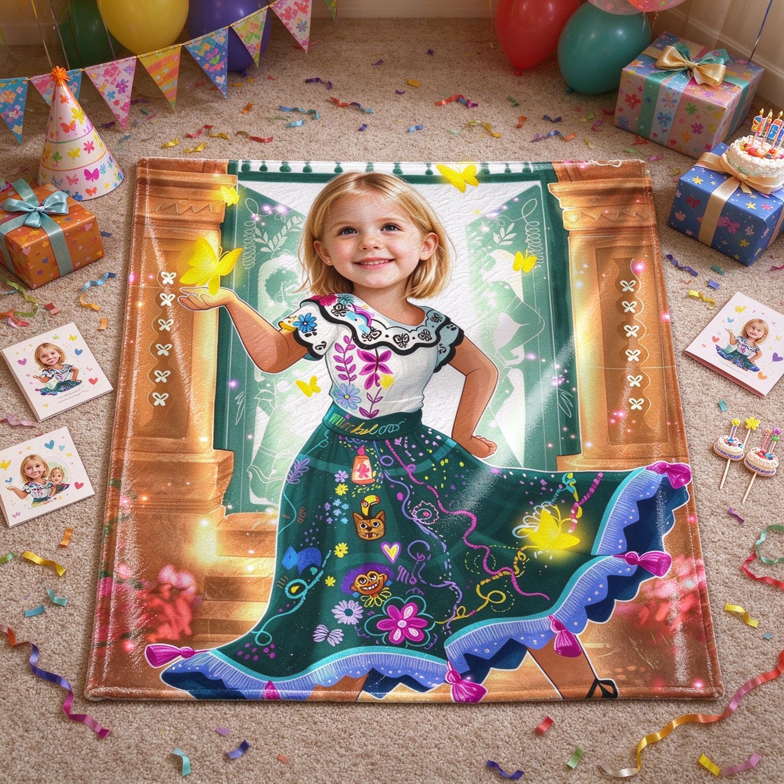 Custom Face Photo Blanket Personalized Flannel Fleece Throw Skin-Friendly Soft Magical Keepsake Gift