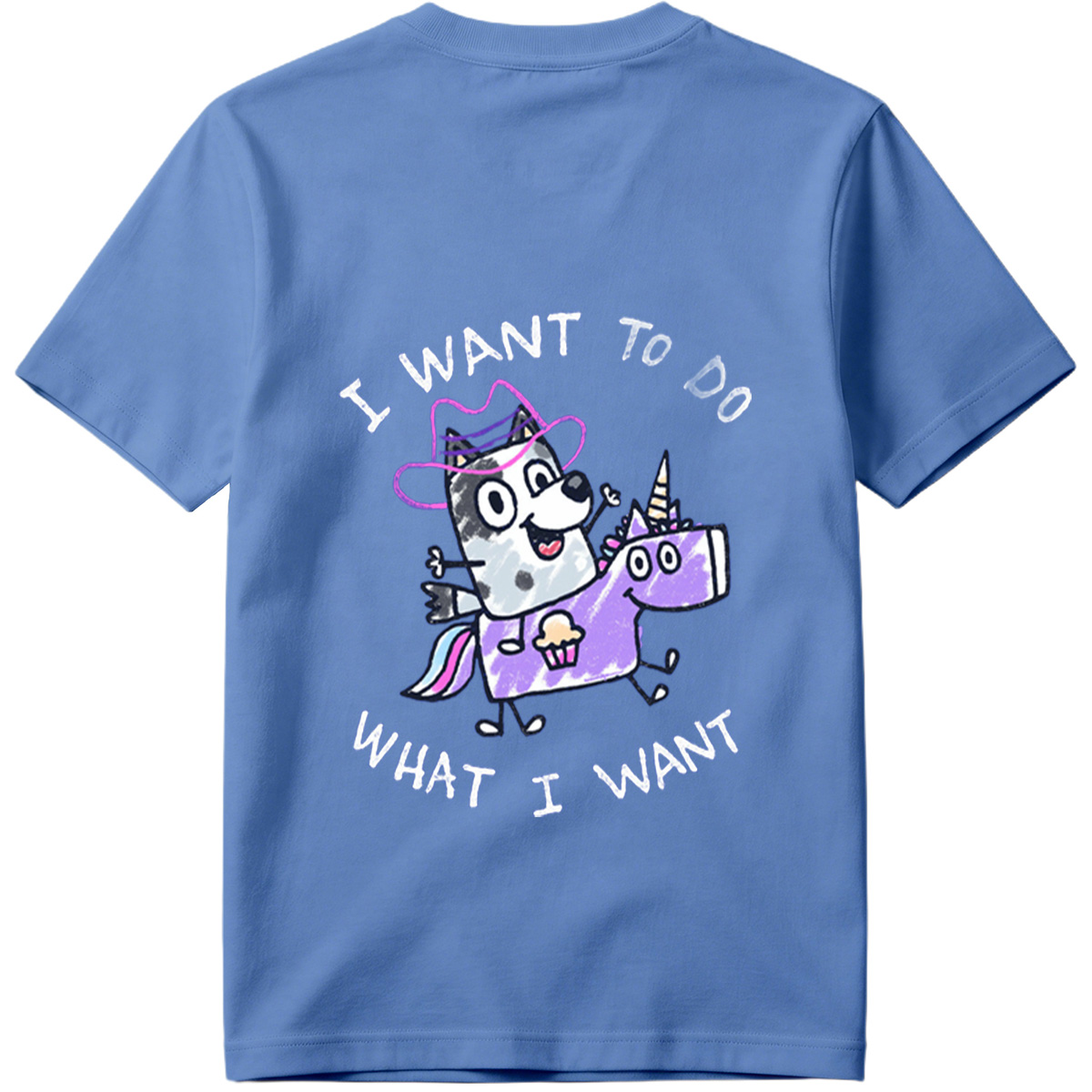 Bluey and the Unicorn: I Want to Do What I Want - Tee