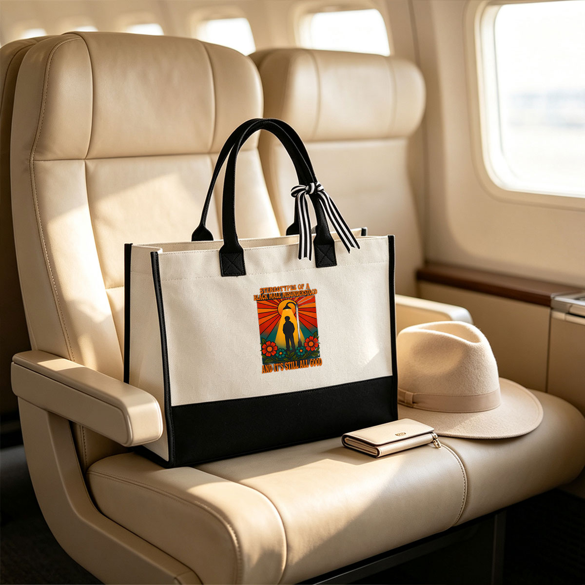 Stereotypes of a Black Male Misunderstood and It's Still All Good - Canvas patchwork gift tote bag