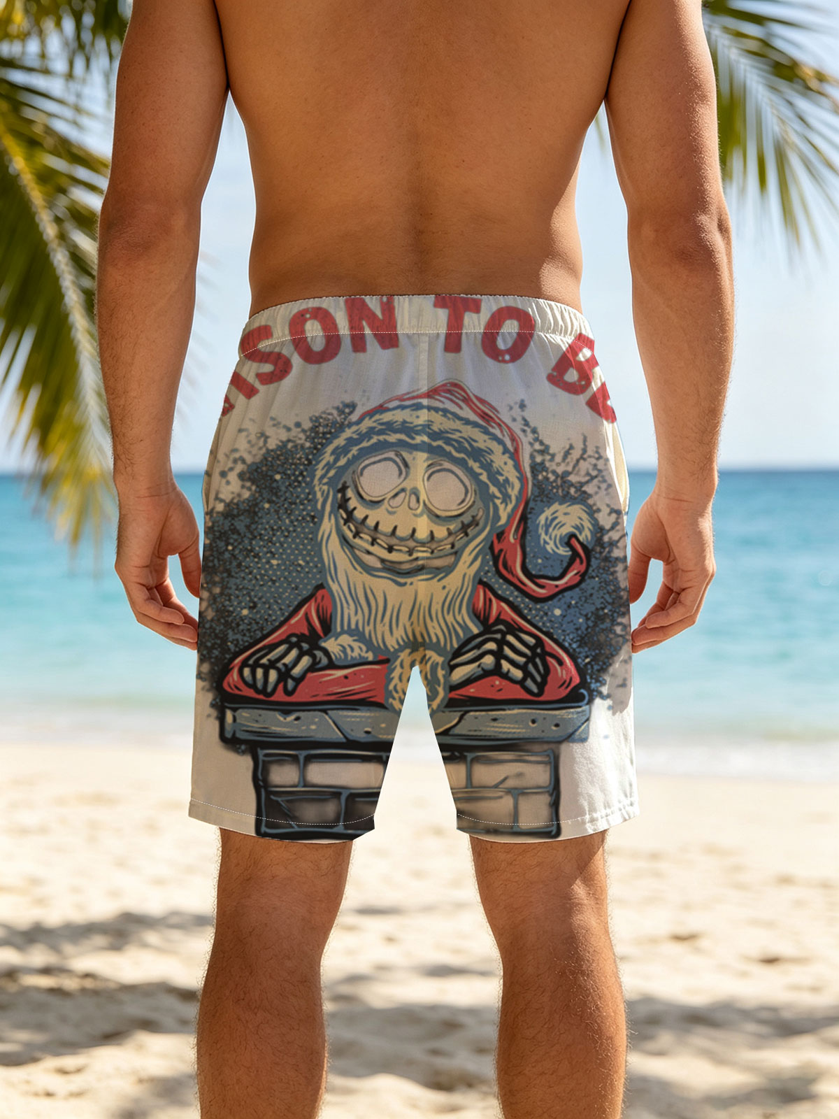 Jack Skellington as Santa: 'Tis the Season to Be Naughty -  Beach shorts