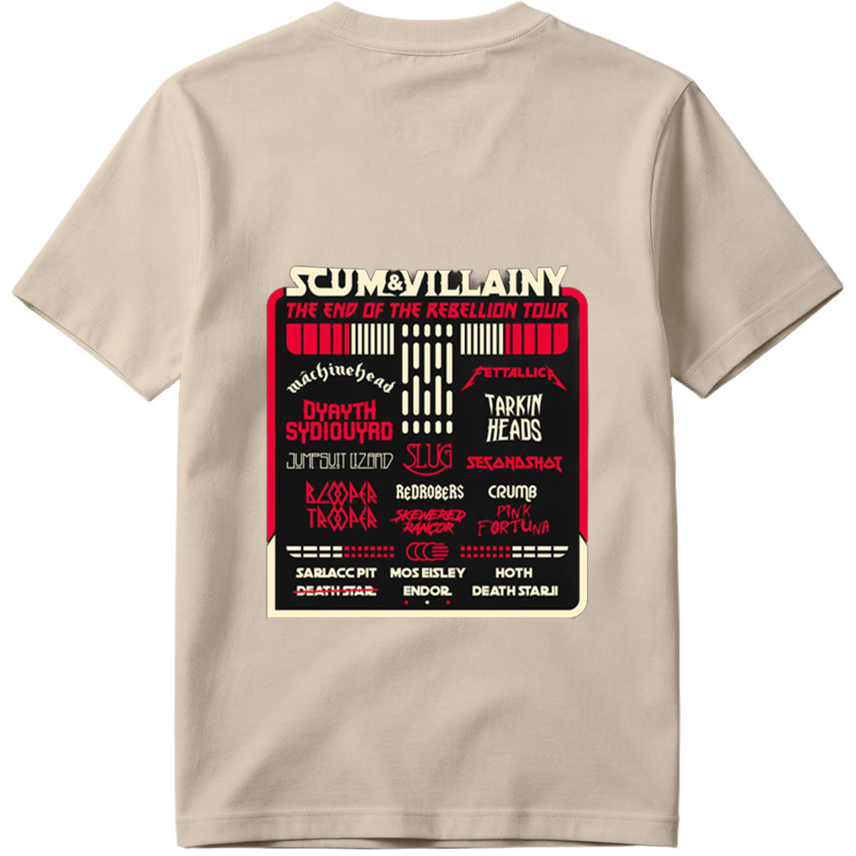 Scum & Villainy: The End of the Rebellion Tour – Star Wars Inspired Band Lineup - Tee