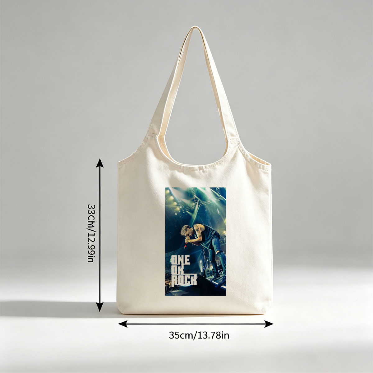 ONE OK ROCK Live Performance on Stage with Dynamic Lighting and Energetic Crowd - Canvas shoulder bags/