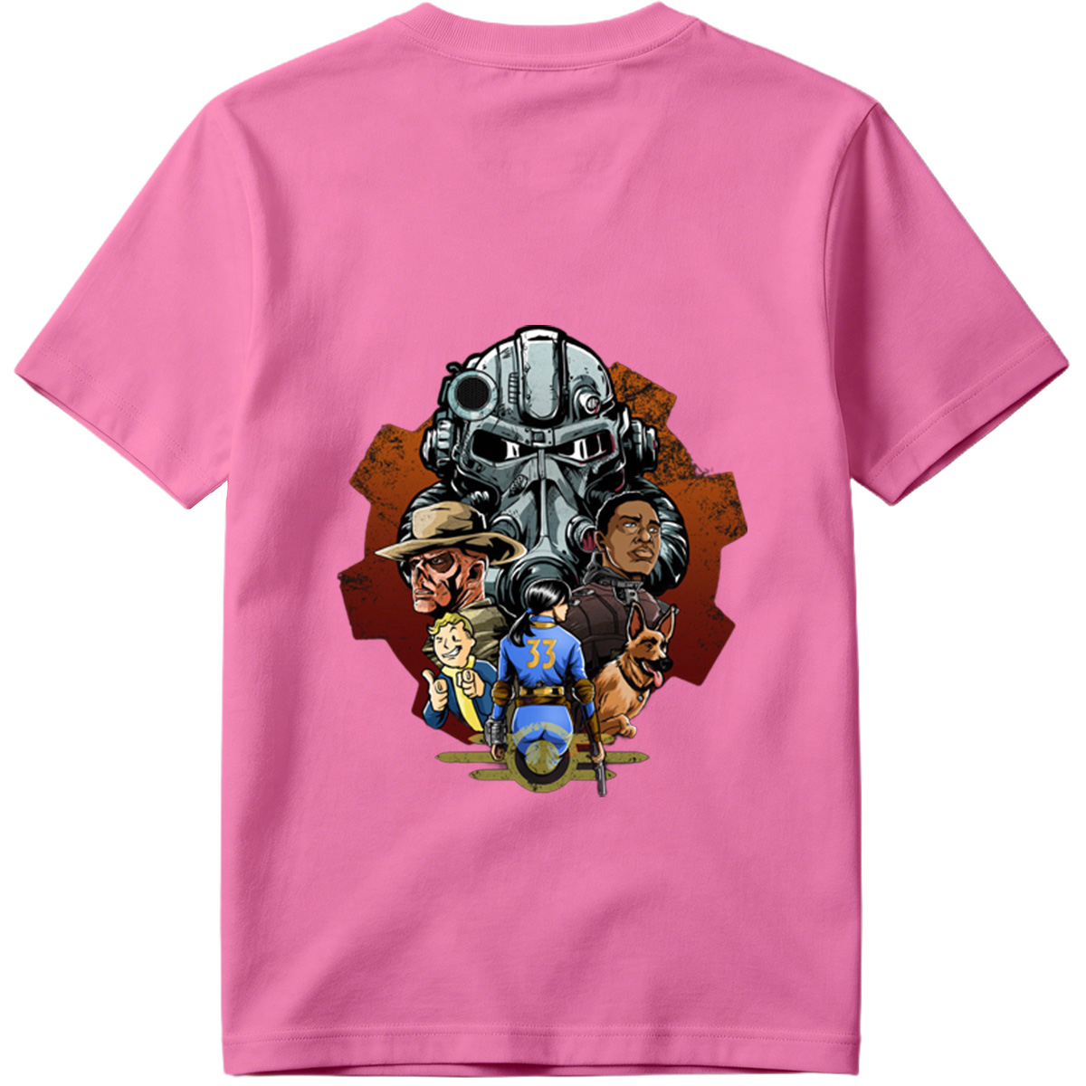 Fallout: Vault Boy, Vault Dweller, Dogmeat, and Brotherhood of Steel - Tee