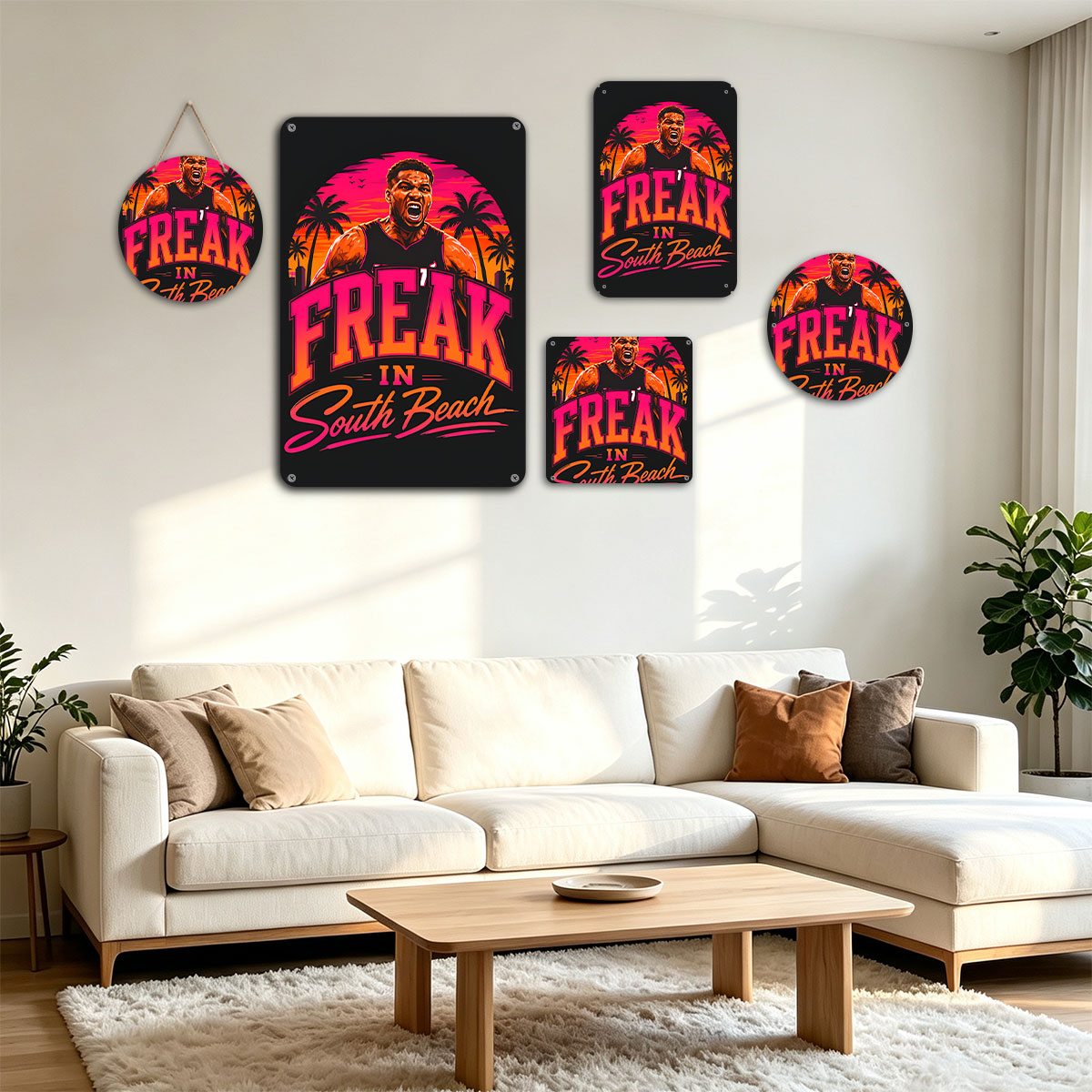 Giannis Antetokounmpo: Freak in South Beach - painting