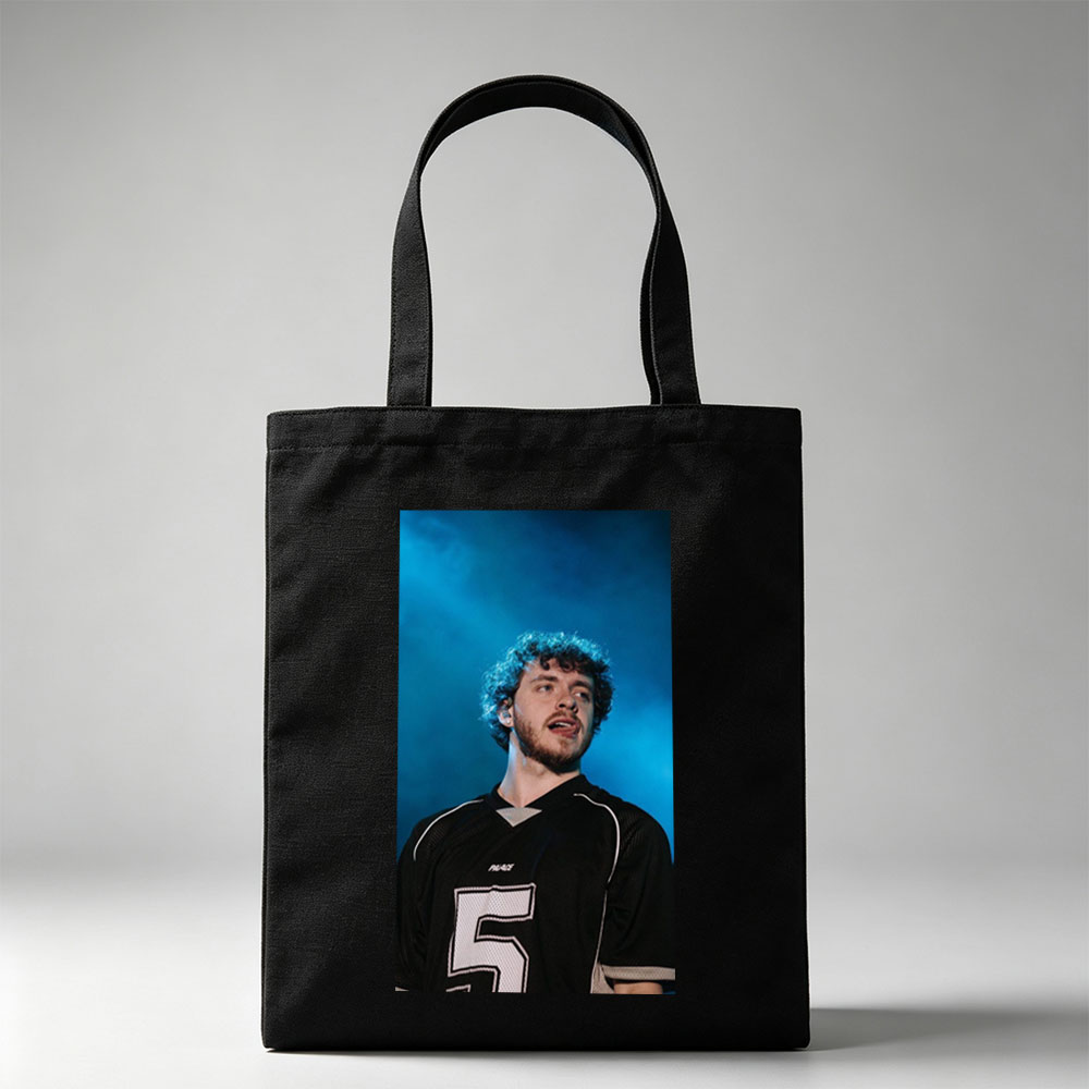 Lauv Performing on Stage in a Black Jersey with Number 5 - Canvas tote bags