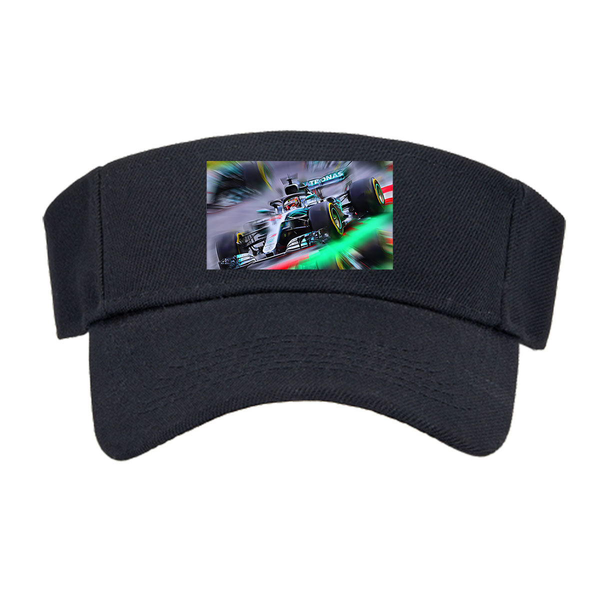 Mercedes-AMG Petronas F1 Car in High-Speed Action -  Visor cap