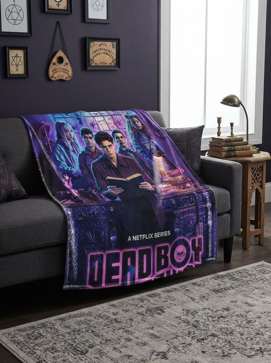 Custom Photo Flannel Throw Blanket Personalized Portrait Fleece Mystery Detective Theme Soft Skin-Friendly Couch Bed