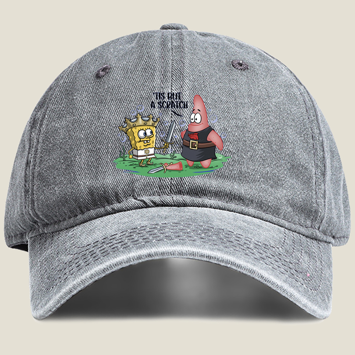 SpongeBob and Patrick in Medieval Adventure - Washed Denim - Baseball Cap