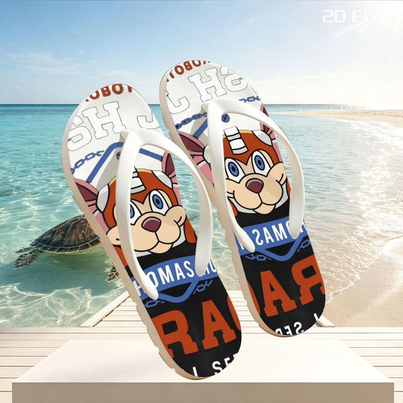 Rush Jet - Faithful Robotic Dog, Dr. Thomas Light Garage, Official Service, Est. 1990 -  flip-flops
