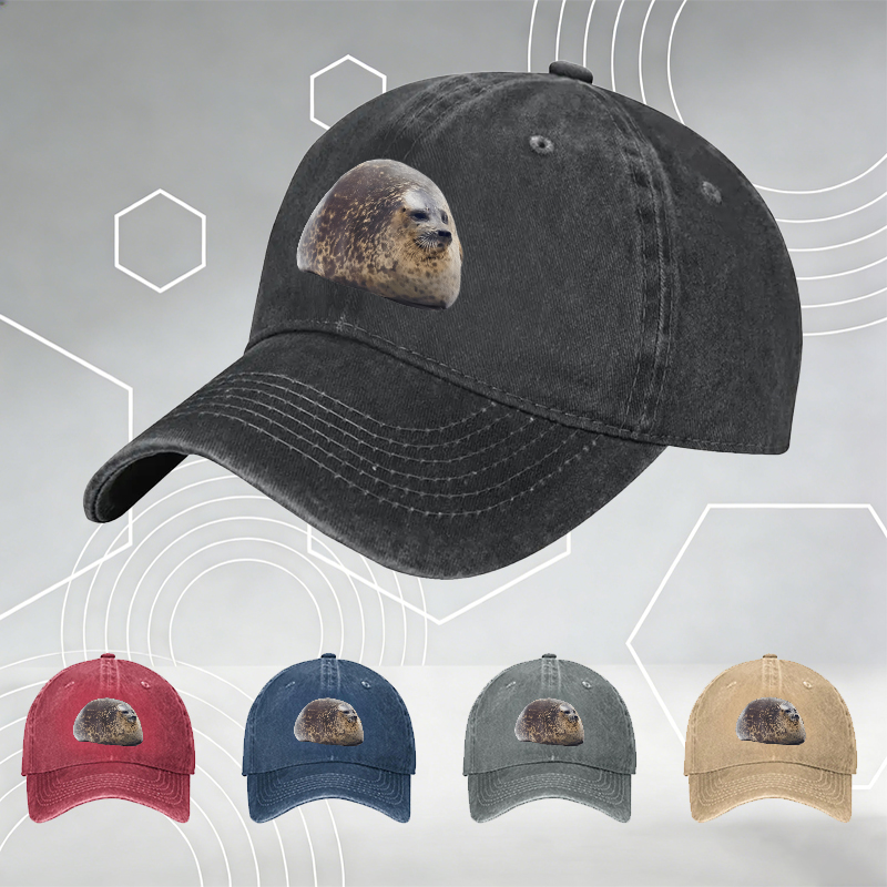 New Baseball Cap with Cute Snake Eating Noodles Print 